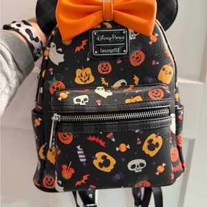 Loungefly Disney Halloween Backpack - Black and Orange